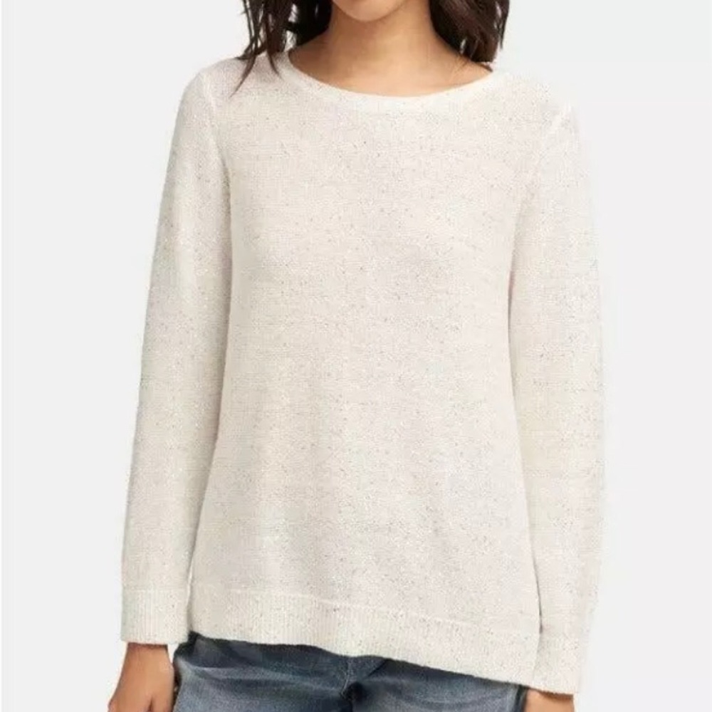 DKNY Womens Long Sleeve Sweater Size XL White